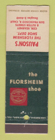 Matchbook Cover - Florsheim Shoes Paulson's San Francisco CA