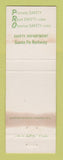 Matchbook Cover - Santa Fe Railroad Safety WEAR