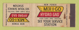Matchbook Cover - Mix I Go Hydro Gas oil gas WEAR