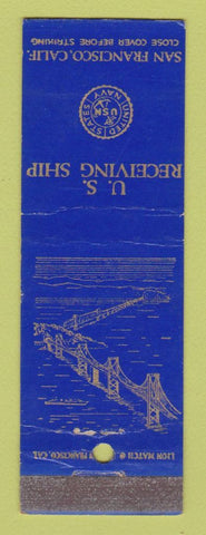 Matchbook Cover - US Receiving Ship San Francisco CA Military WEAR