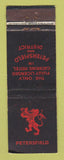 Matchbook Cover - Petersfield Hotel Catering UK England WEAR