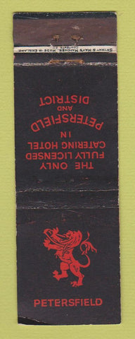 Matchbook Cover - Petersfield Hotel Catering UK England WEAR