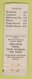 Matchbook Cover - Petersfield Hotel Catering UK England WEAR