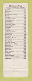 Matchbook Cover - Wilma's Cafe Coeur D'Alene ID WEAR