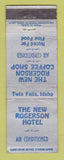 Matchbook Cover - New Rogerson Hotel Twin Falls ID TAPED WORN