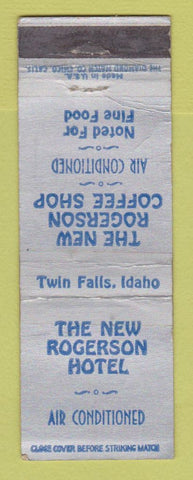 Matchbook Cover - New Rogerson Hotel Twin Falls ID TAPED WORN