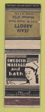 Matchbook Cover - Jean Abbot Swedish Massage WORN