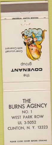 Matchbook Cover - Burns Agency Insurance Clinton NY