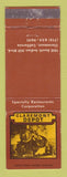 Matchbook Cover - Claremont Depot Restaurant CA WEAR