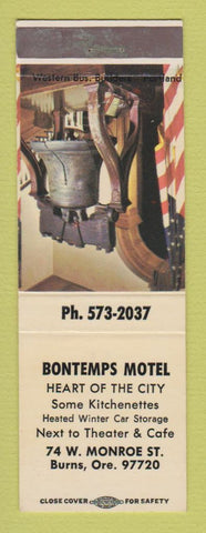 Matchbook Cover - Bontemps Motel Burns OR