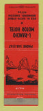 Matchbook Cover - L Rancho Motor Hotel Redmond OR girlie ORANGE WEAR