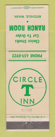 Matchbook Cover - Circle T Inn Ranch Room Ritzville WA
