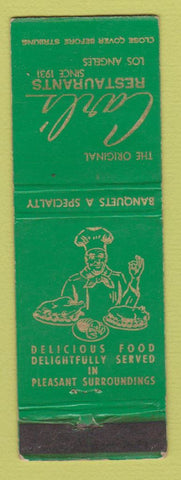 Matchbook Cover - Carl's Restaurants Los Angeles CA WEAR