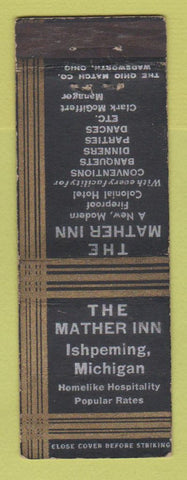 Matchbook Cover - Mather Inn Ishpeming MI WEAR