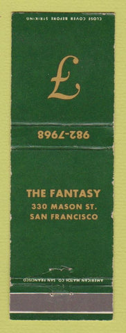 Matchbook Cover - The Fantasy San Francisco CA WEAR