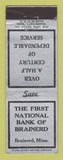 Matchbook Cover - First National Bank Brainerd MN