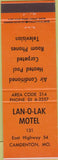 Matchbook Cover - Lan-O-Lak Motel Camdenton MO orange