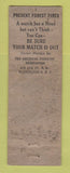 Matchbook Cover - Stanka Nut Brokers Chicago IL Prevent Forest Fires WORN
