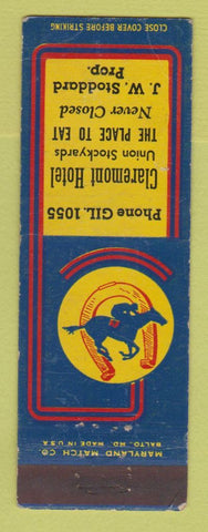 Matchbook Cover - Claremont Hotel Baltimore MD