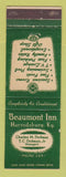 Matchbook Cover - Beaumont Inn Harrodsburg KY