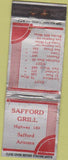 Matchbook Cover - Safford Grill Art Deco Safford AZ WORN
