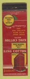 Matchbook Cover - King Cotton Hotel Greensboro NC