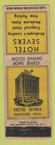 Matchbook Cover - Hotel Severs Muskogee OK WEAR