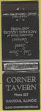 Matchbook Cover - Corner Tavern Rantoul IL OLD
