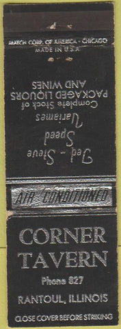 Matchbook Cover - Corner Tavern Rantoul IL OLD