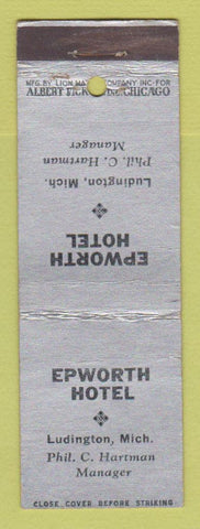 Matchbook Cover - Epworth Hotel Ludington MI