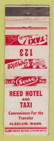 Matchbook Cover - Reed Hotel Taxi Cleelum WA