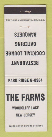 Matchbook Cover - The Farms Restaurant Woodcliff Lake NJ