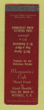 Matchbook Cover - Marguerite's Cafe Mitchell SD SAMPLE