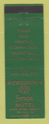 Matchbook Cover - Meredith's Gorge Motel Hood River OR