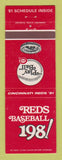Matchbook Cover - Cincinnati Reds Baseball 1981 Schedule