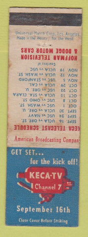 Matchbook Cover - KECA TV Football Schedule Hoffman Dodge WEAR
