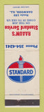 Matchbook Cover - Standard oil gas Raaum's Oakwood IL