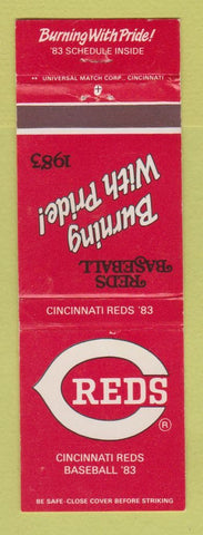 Matchbook Cover - Cincinnati Reds Baseball 1983 Schedule