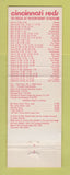 Matchbook Cover - Cincinnati Reds Baseball 1983 Schedule