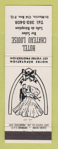 Matchbook Cover - Hotel Chateau Louise St Martin QC