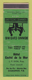 Matchbook Cover - Hotel Castel de la Mer Charlevoix QC WEAR GREEN