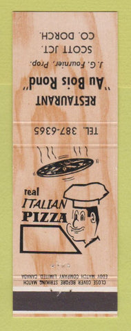 Matchbook Cover - Restaurant Au Bois Rond Scott Junction Dorch QC WOOD