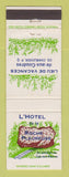 Matchbook Cover - L Hotel de la Roche Pleureuse Charlevoix QC