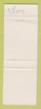 Matchbook Cover - L Hotel de la Roche Pleureuse Charlevoix QC