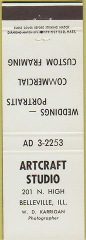 Matchbook Cover - Artcraft Photo Studio Belleville IL