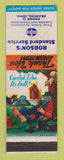 Matchbook Cover - Standard oil gas Robson's Zearing IA hillbilly
