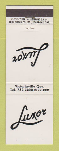 Matchbook Cover - Luxor Victoriaville QC