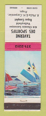 Matchbook Cover - Taverne Des Sportifs Valleyfield QC