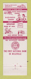 Matchbook Cover - First National Bank Belleville KS