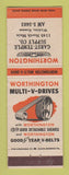 Matchbook Cover - Worthing V Drives Garst Temple Wichita KS